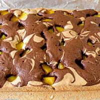 potrójna brzoskwinia z bazylią