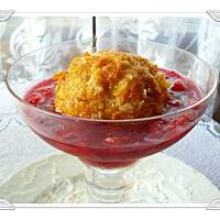 Smażone lody w chrupiącym kokosowym cieście