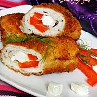 Roladki schabowe z fetą i papryką