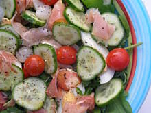 Fot. olusia23, Sałatka letnia z szynką i jajkiem