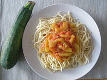 Fot. makowiec, Spaghetti z cukinią i pomidorami