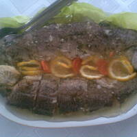 Faszerowane pstrągi  w galarecie