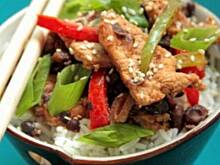 Fot. od-kuchni, Wieprzowina smażona z czarną fasolą