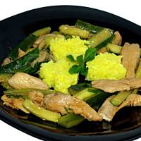 Kurczak z Cukinią i Boczniakami