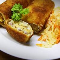 Krokiety z kapustą i mięsem drobiowym