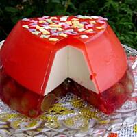 Deser panna cotta w galaretce