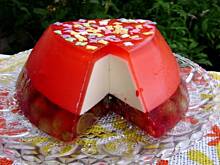 Fot. sylwiachmiel, Deser panna cotta w galaretce