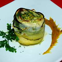 Makrela pieczona z cukinią