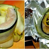 Makrela pieczona z cukinią