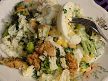 Fot. magdalena73, Sałatka z gyrosem i sosem tzatzyki