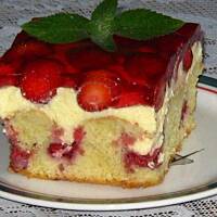 Ciasto podwójnie truskawkowe