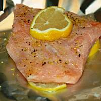 pieczony łosoś mocno cytrynowy - 8 min (przygotowanie)
