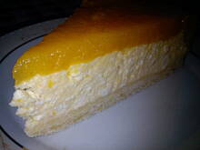 Fot. Ann93, Sernik z białą czekoladą i musem brzoskwiniowym