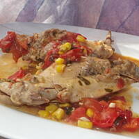 Królik w sosie pomidorowo parykowym