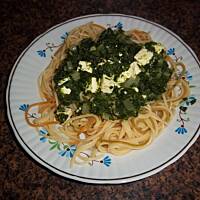 Spaghetti ze szpinakiem