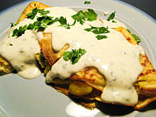 Fot. wjosna, Naleśniki z dynią w sosie z sera pleśniowego