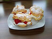 Fot. Aleksandra1973, Ptysie z owocami i smietana (dietetyczne)