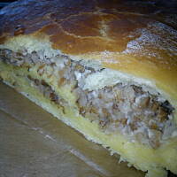 Drożdżówka a la pieróg gryczany