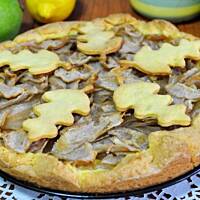 Tarta z gruszkami i cytrynową śmietanką