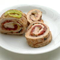 Indycze roladki z szynką parmeńską, serem i suszonymi pomidorami