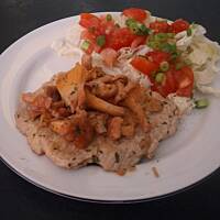 Schab w sosie z kurek