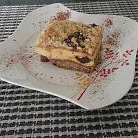 Sernik waniliowy z mandarynkami i kruszonką