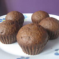 Muffinki czekoladowo - bananowe