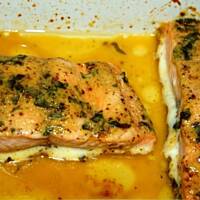 Łosoś miodowo-musztardowy