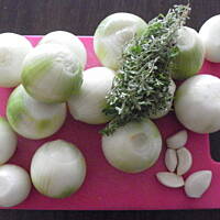 Cebulowa z tymiankiem i graznkami