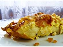 Fot. OstraNaSłodko, Zapiekane naleśniki pod pomarańczową pierzynką