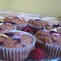 Muffinki malinowo - cynamonowe