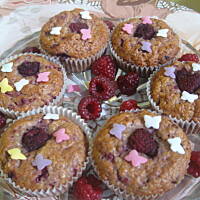 Muffinki malinowo - cynamonowe