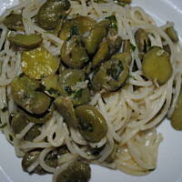 Spagetti z młodym bobem