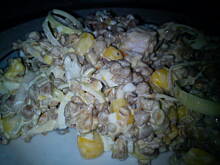 Fot. Ann93, Sałatka z kaszą gryczaną i wędzonym kurczakiem