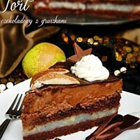 Tort czekoladowy z gruszkami