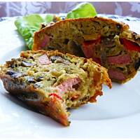 Keks pieczarkowo - paprykowy