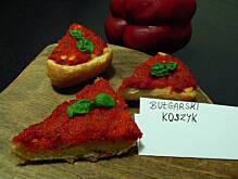 Fot. BernadettaP, Zapiekana ciabatta z serem i kremem z pieczonej papryki