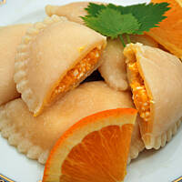 Pierogi z dynią i białym serem na słodko