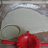 Pierogi z serem,mięsem i szpinakiem.