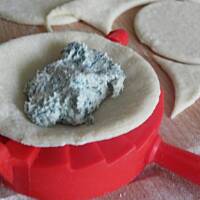 Pierogi z serem,mięsem i szpinakiem.