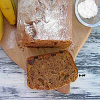 Ciasto bananowe z cynamonem i rodzynkami