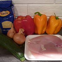 Kasza jaglana z duszonymi warzywami