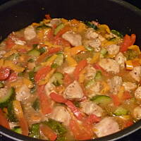 Kasza jaglana z duszonymi warzywami