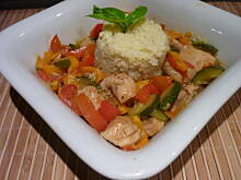 Fot. pralina, Kasza jaglana z duszonymi warzywami