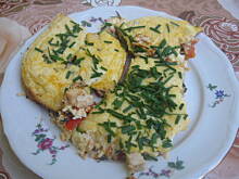 Fot. MonikaMariolka, Frittata z piersią kurczaka, papryką czerwoną i szczypiorkiem