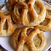 Jabłkowe ciastka w kratkę