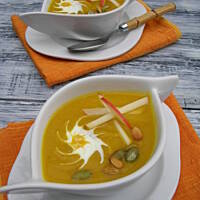 Krem z dyni z jabłkiem