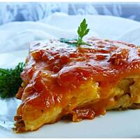 Zapiekanka dyniowa z ryżem w kremowym sosie