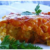 Zapiekanka dyniowa z ryżem w kremowym sosie