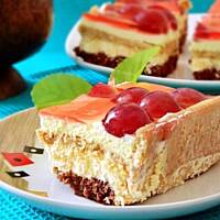 Ciasto z herbatnikami i galaretką